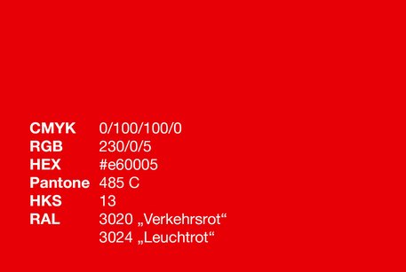 Farbfläche in DRK-Rot