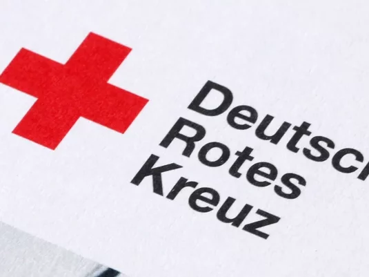 DRK Kompaktlogo auf Papier gedruckt
